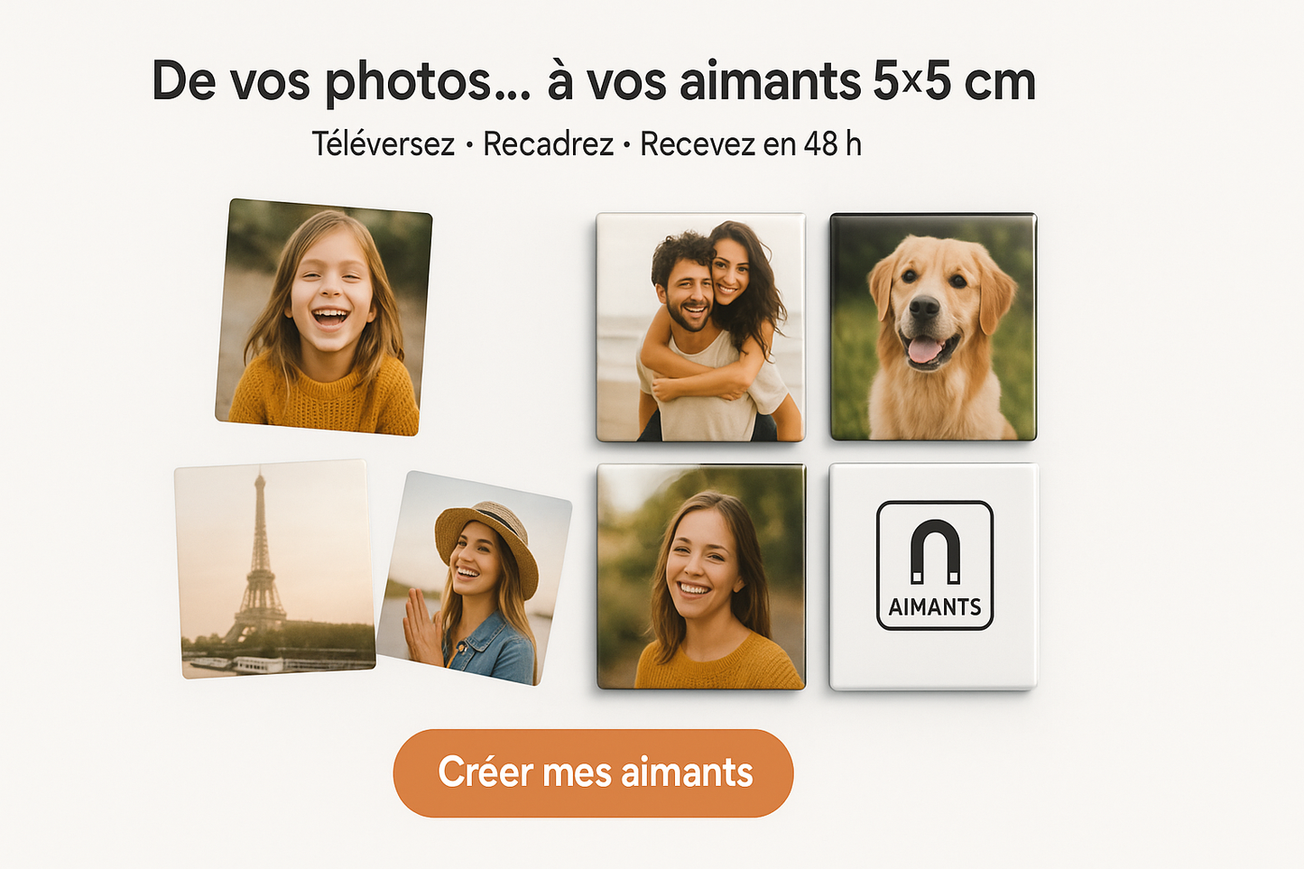 Lot de 4 aimants